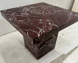 Modern Decorative Purple Marble <b>Coffee</b> <b>Table</b> with Polished Finish Durable & Easy to Clean Same Marble Base for Living Room - Product Image 2