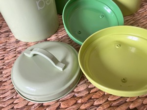 Colorful Metal Tea Coffee Sugar Container Set For Kitchen Storage Decorative Canisters With Lid Stylish Pantry Organizer - Product Image 5