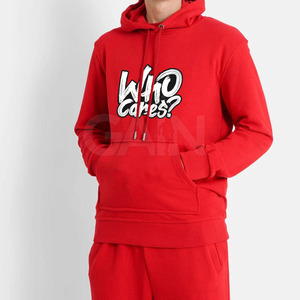 Sweat à capuche tendance en coton mélangé pour l'hiver, imprimé avec logo personnalisé, couleur unie, respirant, séchage rapide, pour homme - Product Image 3