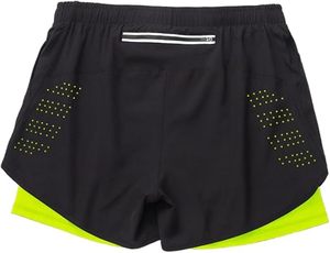 Custom Logo Men's Double <b>Layer</b> Blank Sports Athletic Workout Running Gym Shorts With Liner Breathable 2 In 1 Activewear Shorts - Product Image 5