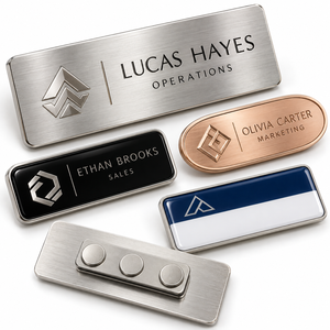 Placa de Identificación para Personal de Empresa, Insignia de Metal Personalizada con Logotipo de Uniforme de Empleado, Venta al Por Mayor OEM - Product Image 1