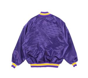 Venta al por mayor de alta calidad 2025 satén Varsity Letterman béisbol bordado parche chaqueta de talla grande Reversible diseño frontal invierno - Product Image 2