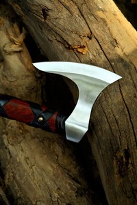<b>Viking</b> Art Handmade <b>Viking</b> <b>Axe</b> Stainless Steel Head Stainless Steel Handle Leather Wrapped Builder's Hatchet 6 Cutting Edge <b>Axe</b> - Product Image 6