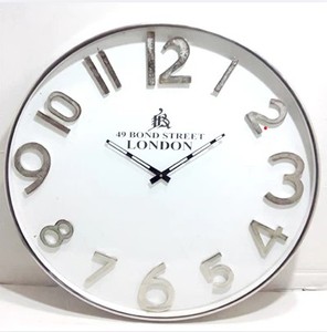 Luxury Medium Wall <b>Clock</b> Elegant and Silent Horizontal Design Customizable for Living Room and Kitchen Decor - Product Image 1