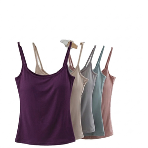 Camiseta sin mangas informal premium personalizada para mujer, camisola transpirable al por mayor, chaleco de yoga sin aros, ropa suave de viscosa/algodón OEM - Product Image 1