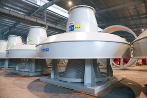 พัดลมแบบแรงเหวี่ยงอุตสาหกรรมแบบมีสายไฟฟ้า สำหรับโรงงานและคลังสินค้า ACPL-4-6D ติดตั้งบนหลังคา 1.1-50 กิโลวัตต์ PHUONG LINH - Product Image 2