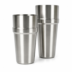 Stainless Steel Glasses Unbreakable Metal Drinking Glass Eco-Friendly Food Grade Stainless Steel Cup <b>Bulk</b> Restaurant <b>Water</b> Drink - Product Image 5