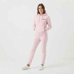 Women's <b>Pink</b> Fleece Hoodie And Pants Set Casual Long Sleeve Solid Color Breathable Regular Fit All Seasons 2 Piece <b>Tracksuit</b> - Product Image 1
