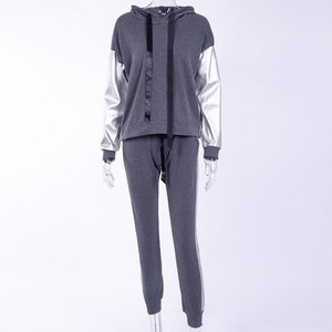 Wide Waistband Pullover Hoodie Sweatpants Set Eco-Friendly Solid Custom Printed Sports Oversized <b>Women's</b> Tracksuits <b>Sweatsuit</b> - Product Image 6