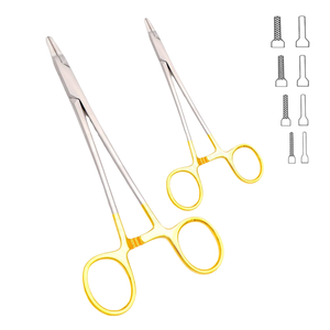 Pinzas Mini-Ryder de 20 cm, Extra Finas, Dentadas, de Acero Inoxidable, Portaagujas para Cirugía Oral, Tipo Clip Manual, Juego de Instrumentos Reutilizables - Product Image 1