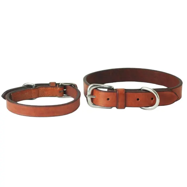 Custom Pet Collar Wholesale High Quality Customized Genuine Luxury Pets Training Walking Leather Dog Collars