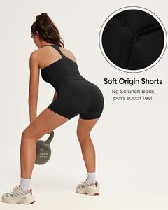 Traje de Yoga Enterizo Negro Liso sin Costuras con Espalda Cruzada, de Cintura Alta, Sin Mangas, Elástico y Ajustado para Entrenamiento - Product Image 2