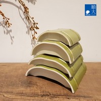 Bol à trempette en mélamine style bambou, résistant au lave-vaisselle, plat à condiments bicolore en mélamine pour bar à sushis, barbecue, restauration, commande en gros
