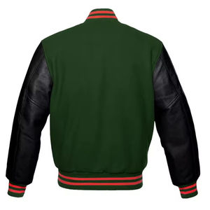 Chaqueta de Béisbol Varsity de Invierno 100% Algodón con Cuello Alto y Logotipo Bordado Personalizado para Hombre, Ropa Exterior Informal - Product Image 4