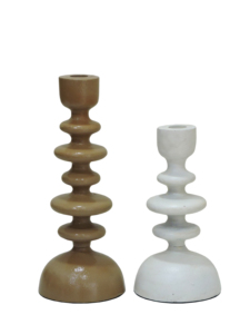 Ensemble de porte-bougies décoratifs en aluminium, modernes, bicolores, hauts, pour la décoration de table à la maison - Product Image 2
