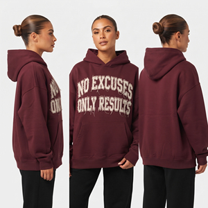 Women's Street Style Over-Size Hoodie <b>Distressed</b> Front Customized Designed Hood Pullover Heavyweight Fleece Cotton Hooded <b>Top</b> - Product Image 6