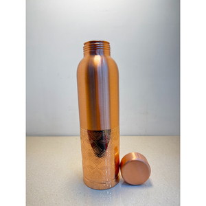 Pure Copper Water Bottle with Intricate Engraved Design Bottle for Health Handcrafted Eco-Friendly Drinkware for Office - Product Image 6