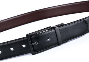 Nouvelle ceinture en cuir véritable pour homme, design élégant, ceinture en cuir réglable de luxe pour costume d'affaires, véritable cuir - Product Image 3