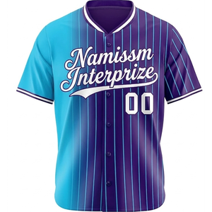 Nouvelle tenue de sport de baseball de qualité supérieure, impression personnalisée du logo, du nom et du numéro, maillot de baseball respirant, vente en gros d'usine - Product Image 2