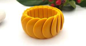 Pulsera de Resina Acrílica Geométrica Irregular Retro de Moda al por Mayor, Brazalete Circular Cuadrado de Resina - Product Image 6