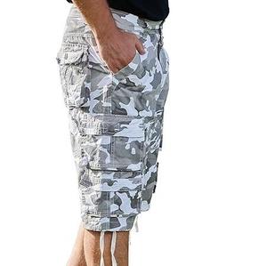 Durable Genuine Summer Khaki Button Cargo Shorts for Men High Street Style Eco-Friendly Quick Dry OEM Service Solid Pattern - Product Image 2
