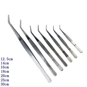 Juego de 2 Pinzas Quirúrgicas Ametrina de Acero Inoxidable Multiusos con Punta Recta para Cejas, Opciones Curvas Personalizadas, Reutilizables - Product Image 3