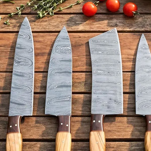 Multi Piece Damascus Steel Kitchen Knife Set Professional Kitchen <b>Tools</b> For Home And Restaurant Cooking - Product Image 6
