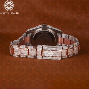 Charm Jewells – montre mécanique de luxe pour hommes, en acier inoxydable, boîtier carré, cadran analogique de 40mm, verre, fermoir papillon, 10 bars, date automatique - Product Image 2