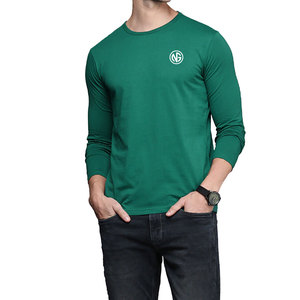 Lightweight Custom Logo Printed Full <b>Sleeve</b> <b>T</b>-<b>Shirts</b> For <b>Men</b> 100% Cotton Loose Fit Custom Fabric <b>Men</b> Full <b>Sleeve</b> <b>T</b>-<b>Shirts</b> - Product Image 5