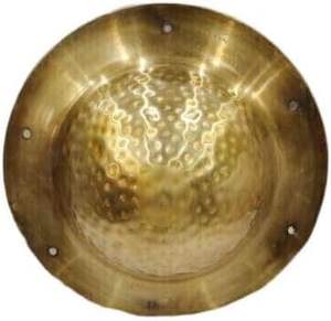 Escudo Redondo de Latón Pulido Estilo Medieval con Diseño Artesanal para Pared, Halloween, 8 Pulgadas - Product Image 1