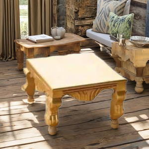 Wholesale Extendable Foldable Vintage Cedar Wooden Ottoman Stool Convertible Living Room Furniture Natural Side Table Outdoor - Product Image 5