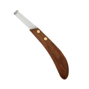 Couteau à sabots en acier Damas de qualité supérieure IRON, outil de fermeur pour le taillage des sabots, lame artisanale, outils vétérinaires, marque privée OEM - Product Image 6