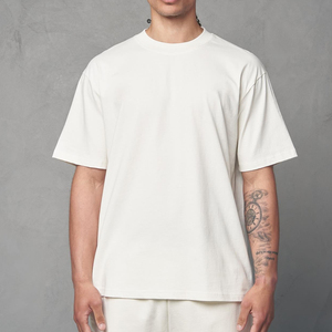 Camiseta de Algodón Blanca Extra Grande para Hombre, Cuello Redondo, Manga Corta, Diseño Liso Informal - Product Image 1