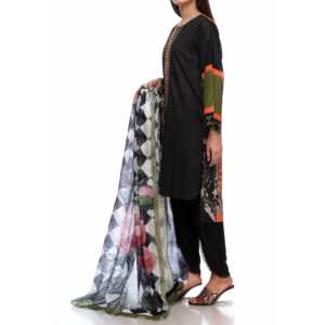 2PC Digital Printed Embroidered Lawn Shirt avec Dupatta Cocktail Dresses PS2209 - Product Image 2