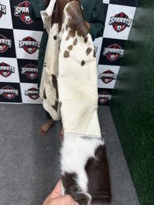 New Premium Luxury Genuine Cow Hair Leather <b>Jacket</b> <b>Men</b> Western Biker Style Brown <b>White</b> Cowhide Fur Eco-Friendly Windproof - Product Image 4
