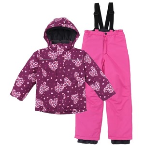 Ensemble de combinaison de ski pour filles, combinaison à capuche avec imprimé camouflage rose et violet et pantalon imperméable pour enfants, vêtements de neige, combinaisons de ski pour enfants - Product Image 6