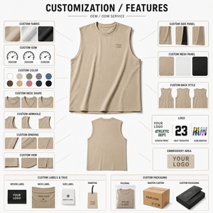 Ribbed Tank <b>Top</b> Custom Color Combination Curved Hem Design Breathable <b>Mesh</b> Fabric Custom Factory Direct For Running Training - Product Image 6