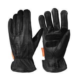 Guantes de Carreras de Cuero, Diseño en Relieve Antideslizante, Dedos Completos, Unisex, para Conducir al Aire Libre - Product Image 1
