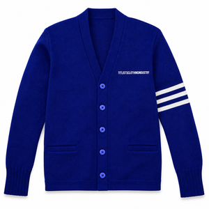 เสื้อสเวตเตอร์คอวีคุณภาพสูงสำหรับชมรม/สมาคม/โรงเรียน/วิทยาลัย/มหาวิทยาลัย  คาร์ดิแกนถักลายโลโก้สำหรับทุกเพศ - Product Image 3