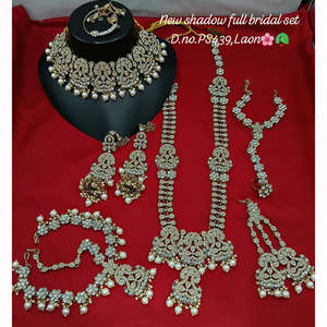 Designer Austrian <b>Beads</b> Fine Jewelry <b>Set</b> Elegant Bridal Necklace and Earrings Premium Wedding Jewelry - Product Image 1