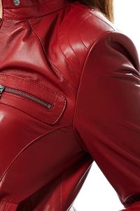 Nuevas llegadas de chaquetas de cuero genuino para mujer, de alta calidad, impermeables, para invierno, servicio OEM. - Product Image 5