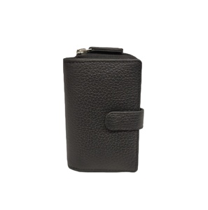 Leather Products Carteras Mujer Zipper Button Card Holder Wallet Coin Purses ID Window Pebble Long RFID Wholesale Bulk Factory - Product Image 1