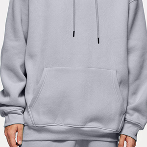 Sweat à capuche surdimensionné pour homme, modèles personnalisés 2026, haute qualité, 100 % coton, molleton tricoté uni, épaules tombantes - Product Image 3