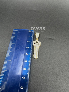 Prix d'usine Bijoux fins en argent sterling 925 avec moissanite, pendentif clé entièrement serti de pierres, style Hip Hop, personnalisable - Product Image 6
