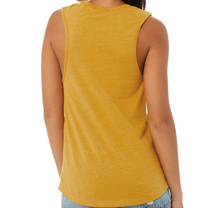 Débardeurs côtelés doux à col rond pour femmes, en coton et fibre de bambou, respirants, longueur standard, pour la course, l'entraînement et la gym - Product Image 5