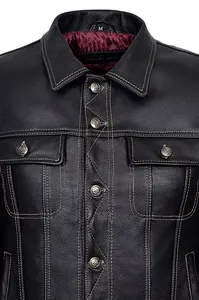 Premium Quality <b>Genuine</b> <b>Leather</b> <b>Jacket</b> for Men 2026 New Arrival <b>Leather</b> <b>Jacket</b> Manufacturer Supplier - Product Image 3
