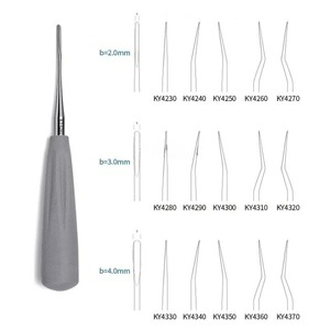 BAFA BSI-RE-8521 Juego de 5 Elevadores Dentales Ergonómicos de Acero Inoxidable, Extensibles, Mínimamente Invasivos, para Extracción de Dientes, Instrumento Plateado - Product Image 5