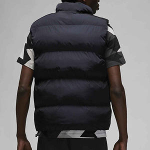 Gilet matelassé d'hiver personnalisé imperméable pour homme, chaud, respirant, sans manches, pour la randonnée et la course, col montant, haute performance - Product Image 2