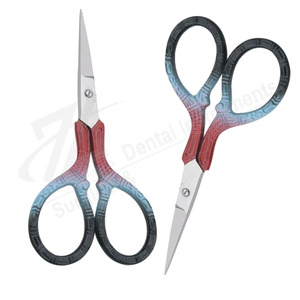 Ciseaux professionnels de haute qualité en acier inoxydable plaqué or, avec revêtement plasma et poudre, pour manucure et pédicure, avec broderie fantaisie - Product Image 2