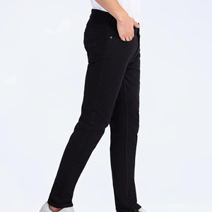 Wholesale Men's Mid Waist <b>Soft</b> Denim Wash Loose Fit Casual Spring Breathable Waterproof Straight-leg <b>Jeans</b> High Quality - Product Image 1